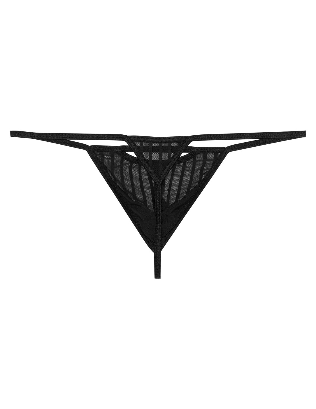WOH - Personal Allure Stripe Thong - Μαύρο
