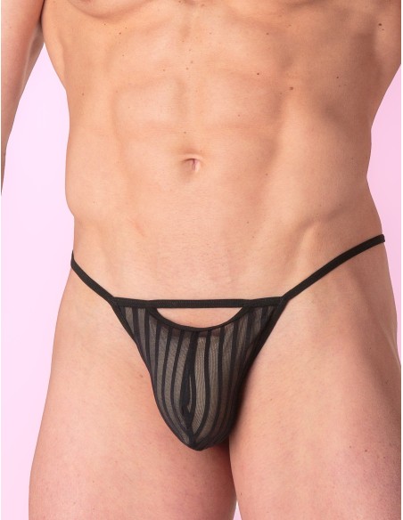 WOH - Personal Allure Stripe Thong - Μαύρο