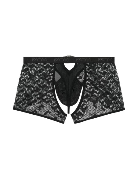 WOH - Pure Seduction Octagonal Lace Μπόξερ Thong - Μαύρο