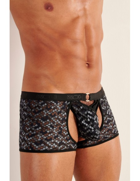 WOH - Pure Seduction Octagonal Lace Μπόξερ Thong - Μαύρο