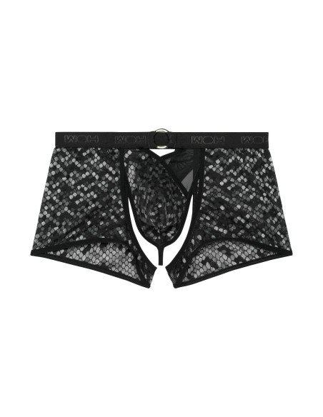 WOH - Pure Seduction Octagonal Lace Μπόξερ Thong - Μαύρο