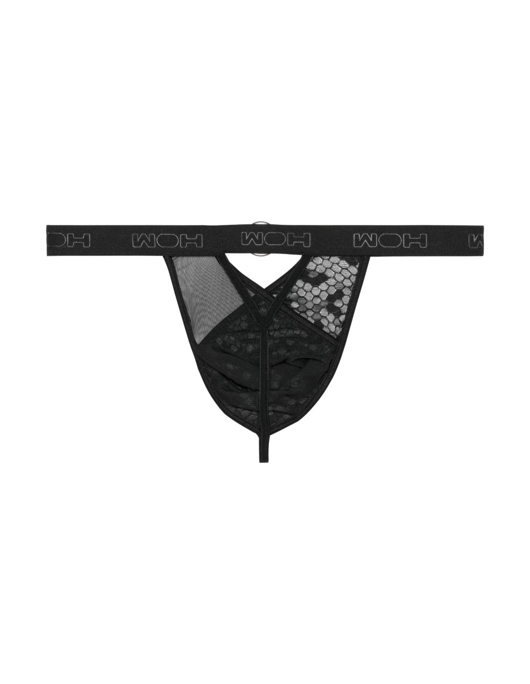 WOH - Pure Seduction Octagonal Lace Thong - Μαύρο