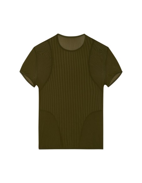 WOH - Personal Allure Stripe T-Shirt - Λαδί