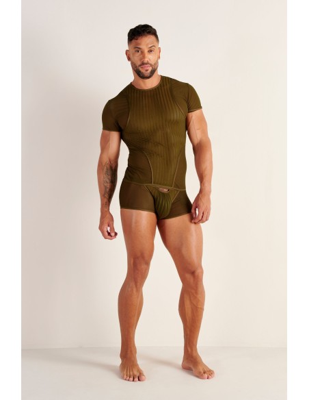 WOH - Personal Allure Stripe T-Shirt - Λαδί