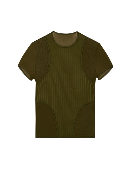 WOH - Personal Allure Stripe T-Shirt - Λαδί