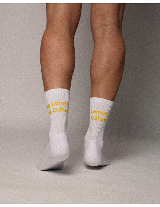 Lemoni Culture - The Two-Stripe Culture Socks - White 2