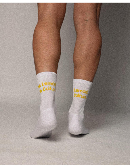 Lemoni Culture - The Two-Stripe Culture Socks - White