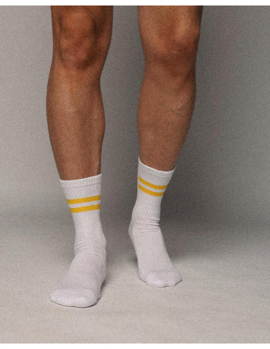Lemoni Culture - The Two-Stripe Culture Socks - White