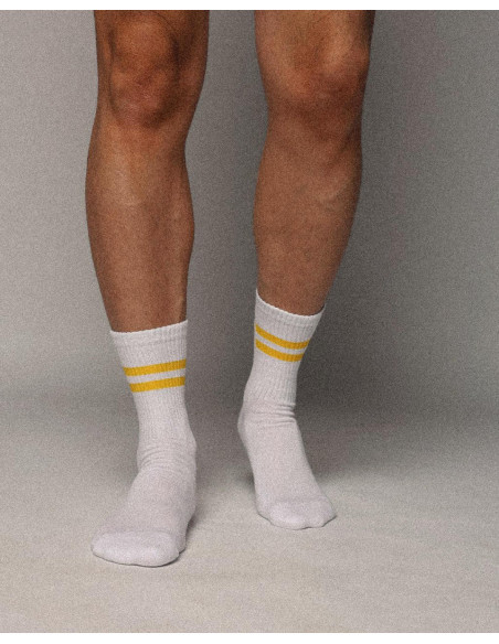 Lemoni Culture - The Two-Stripe Culture Socks - White