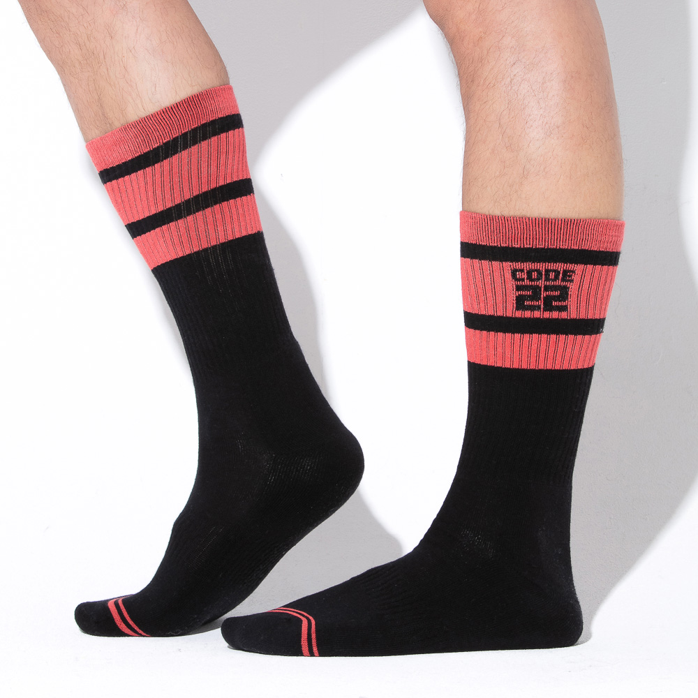 CODE 22 crew socks black